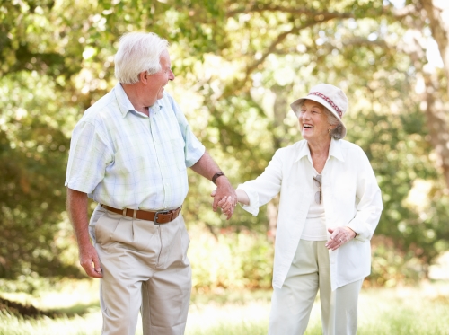 Senior Couple Walking